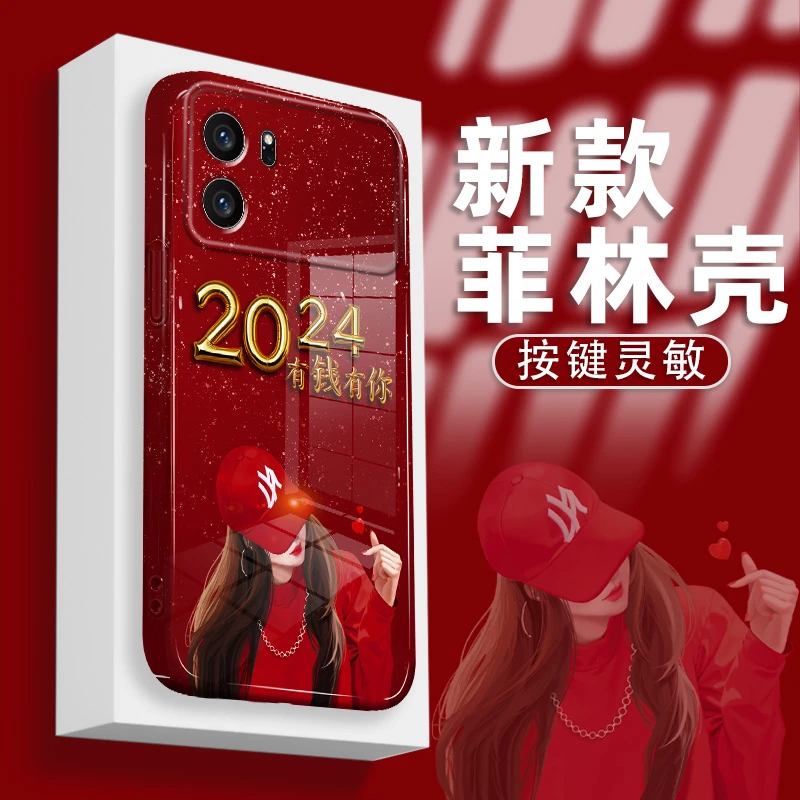 适用oppok10手机壳菲林硬壳2024有钱有你镜头全包防摔保护套