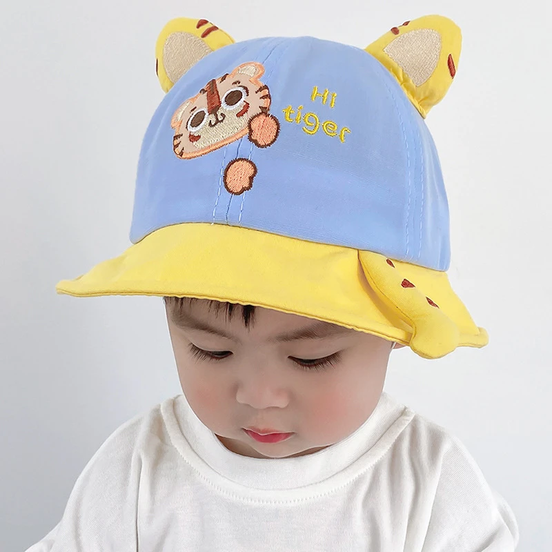 【小布丁】春秋季宝宝帽子可爱儿童渔夫帽韩版男女宝薄款盆帽