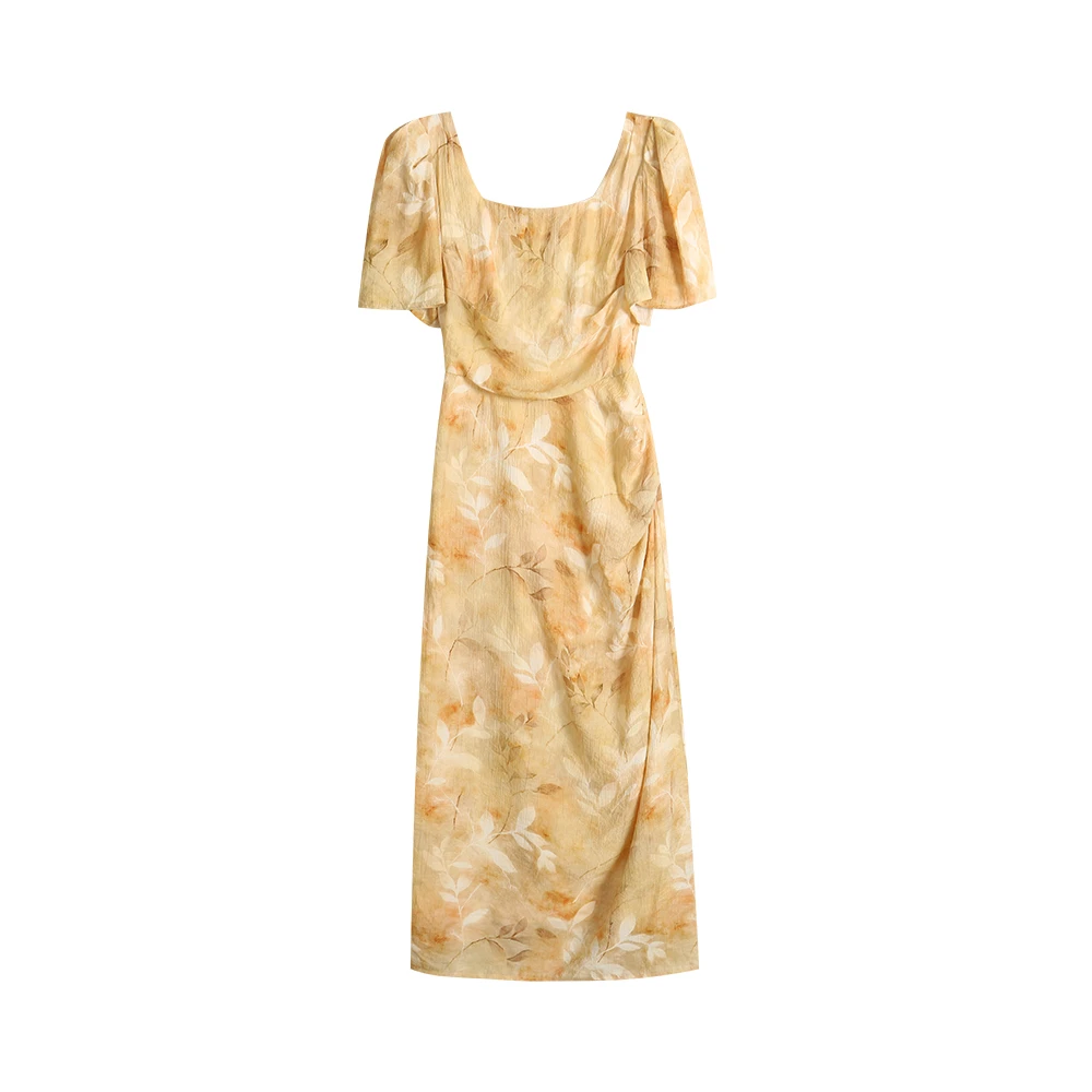 2024夏季新款法式优雅公主风连衣裙印花8681527