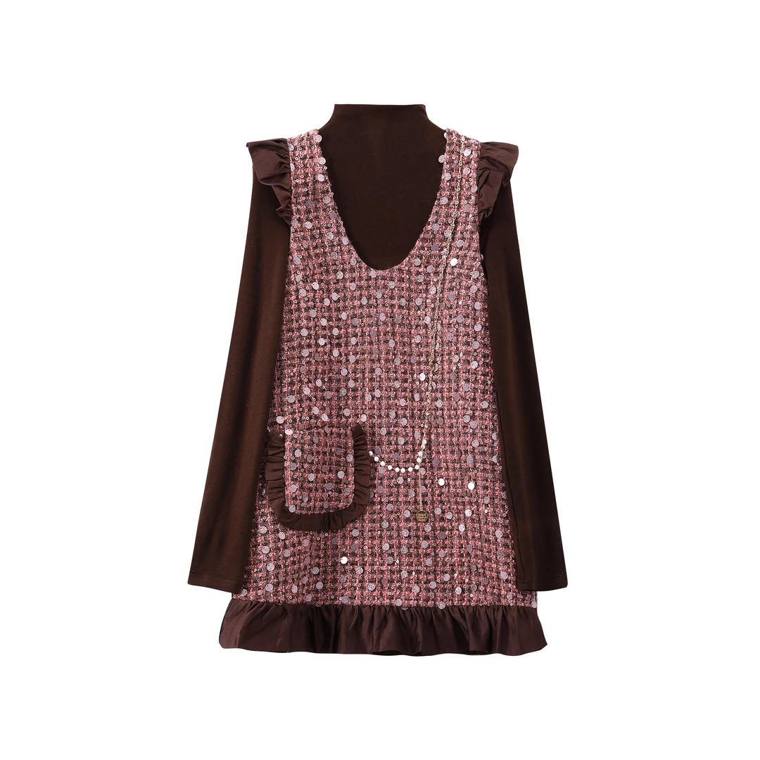 【封后轻奢设计】2024秋冬小香连衣裙套装8685026