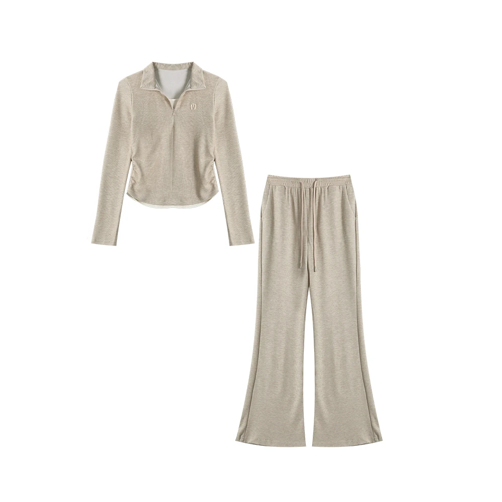 新款时尚休闲风显瘦套装18130-1