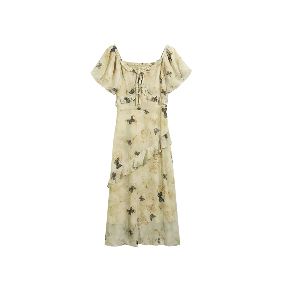 2024夏季新款温柔碎花显瘦气质连衣裙2y79