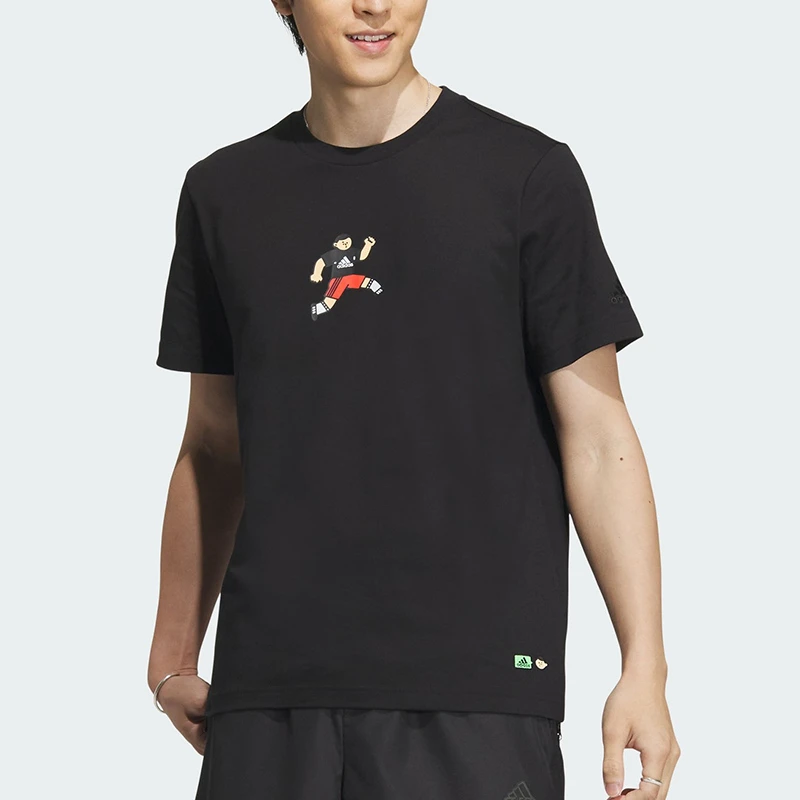 adidas/阿迪达斯男子 STORY 字母卡通印花运动休闲短袖T恤IA8115