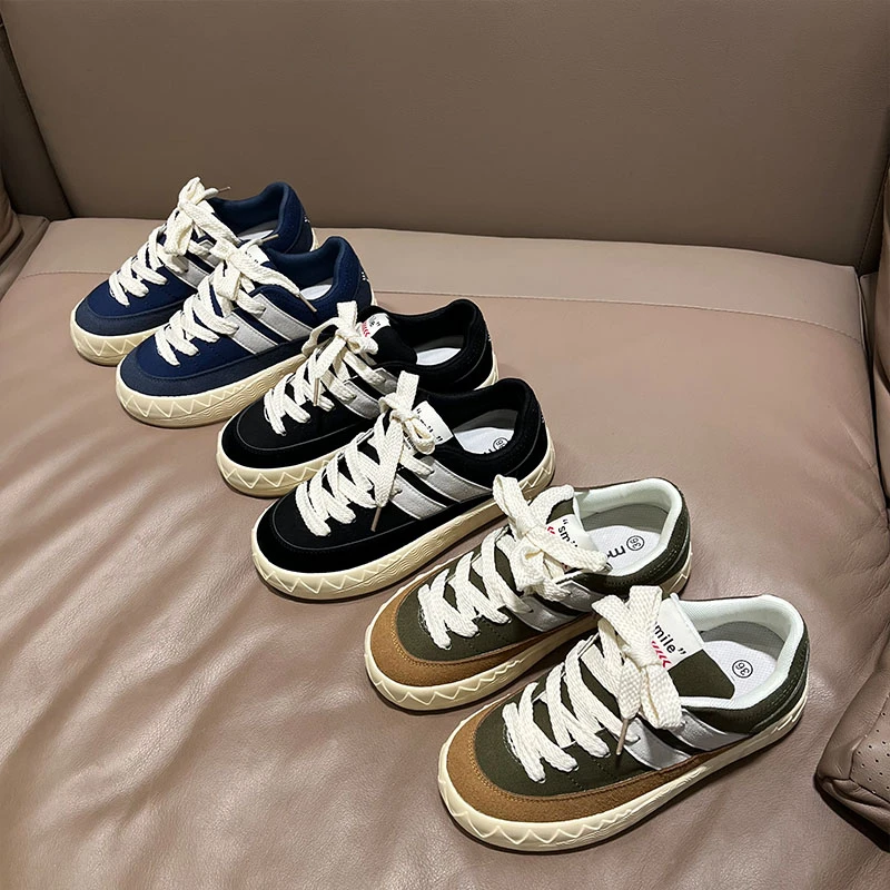 35-43码新款小众休闲复古鲨鱼面包鞋女潮鞋百搭板鞋41-42大码女鞋