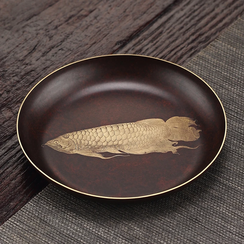 黄铜壶承茶承壶托底座功夫茶具紫砂壶盖碗干泡茶垫储水茶托茶壶垫