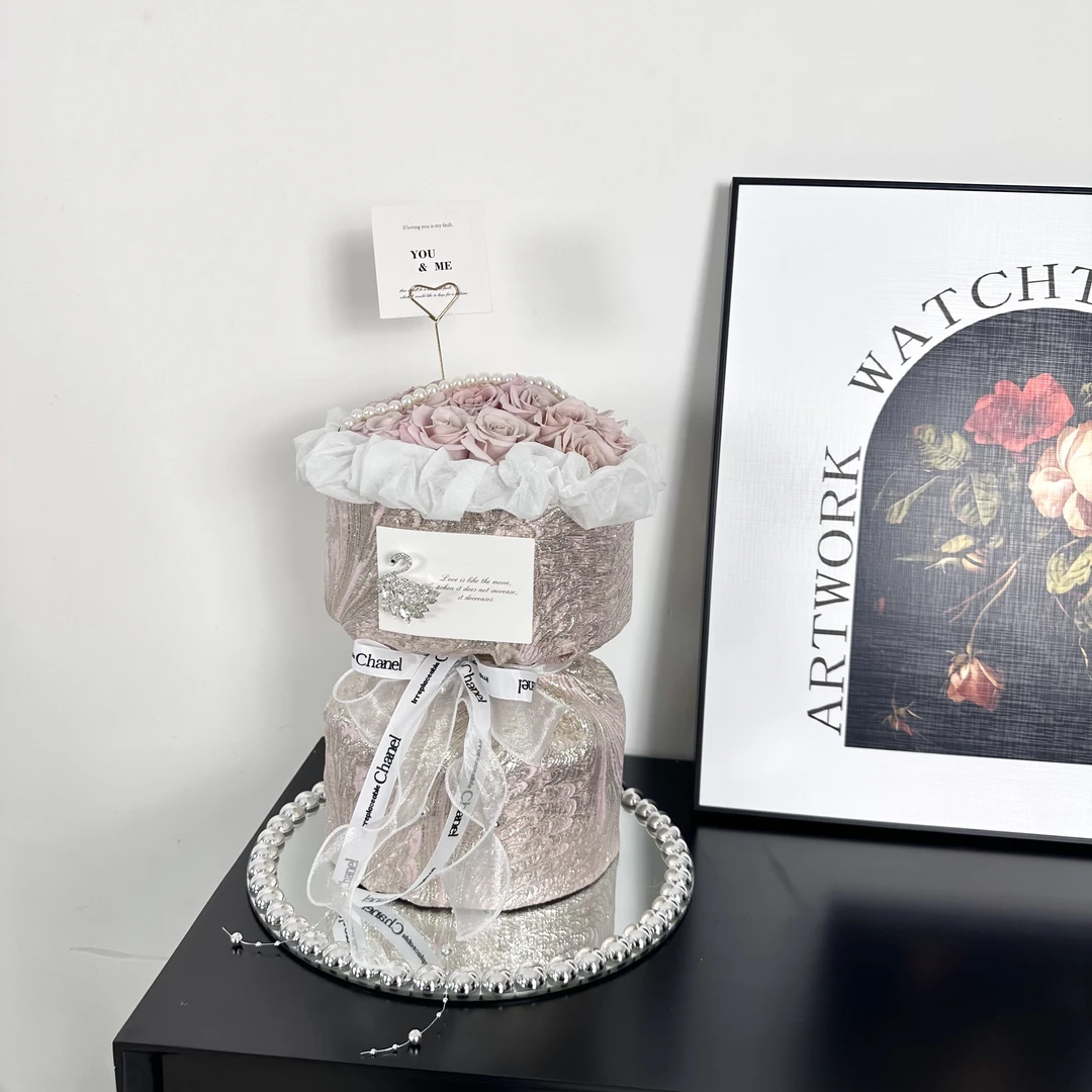 「中浩」高级感订婚花束布 凤来顺意生日花束鲜花包装布（1.5mX0.5m）