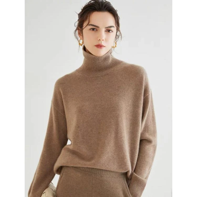 华【100%纯山羊绒王菲同款气质高领针织衫宽松加厚羊绒衫羊绒衫XP