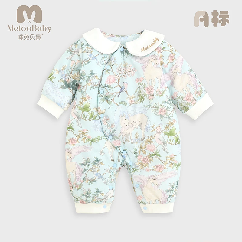 【轻氧纯棉 新款】秋冬宝宝衣服夹棉保暖棉服婴儿棉袄新生儿连体衣