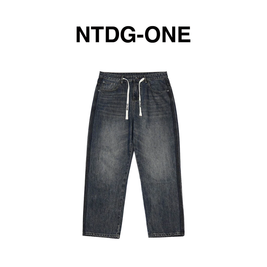 牛仔裤男春秋潮流休闲裤子宽松直筒阔腿裤 DG2303