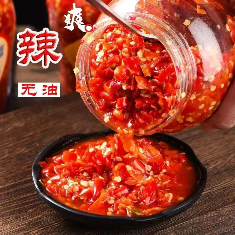 剁辣椒下饭无油特色凉拌风味产品剁辣椒麻豆