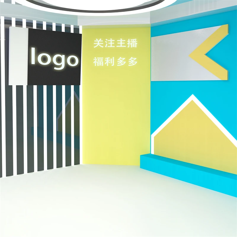 直播背景布主播背景布直播间背景墙布女装男装直播背景布3D立体