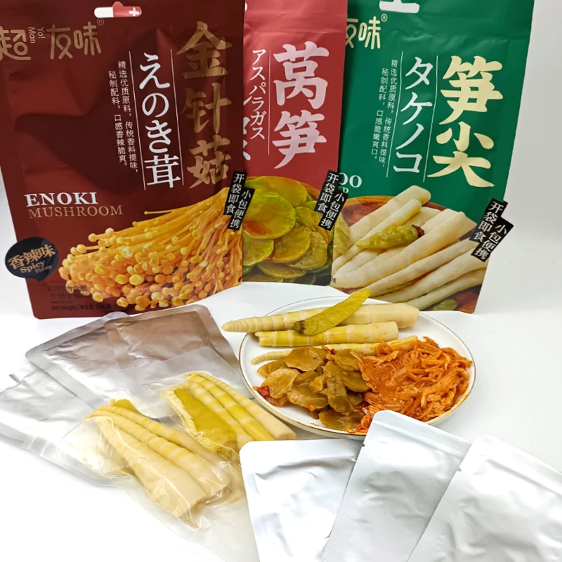 超友味笋尖莴笋金针菇休闲解馋即食凉拌下饭菜泡椒香辣味零食小吃