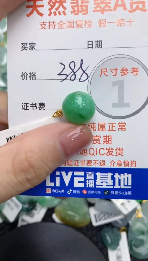 【闪购商品】翡翠颈饰18K金镶嵌11111111