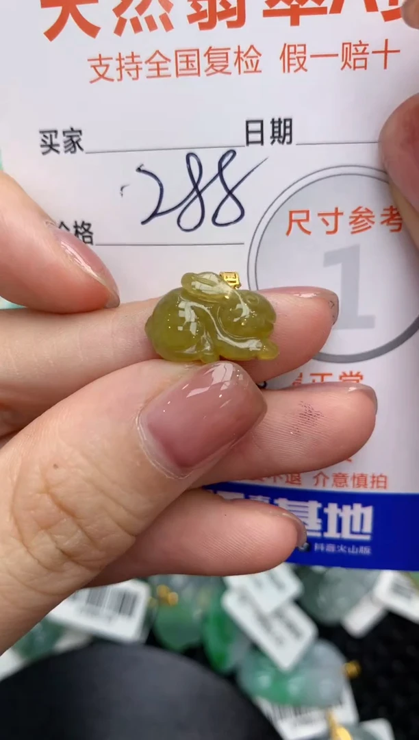 【闪购商品】翡翠颈饰18K金镶嵌11111111