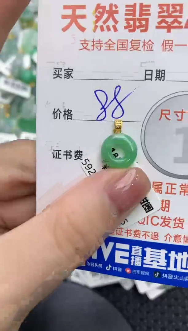 【闪购商品】翡翠颈饰18K金镶嵌11111111