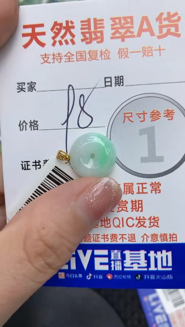 【闪购商品】翡翠颈饰18K金镶嵌11111111