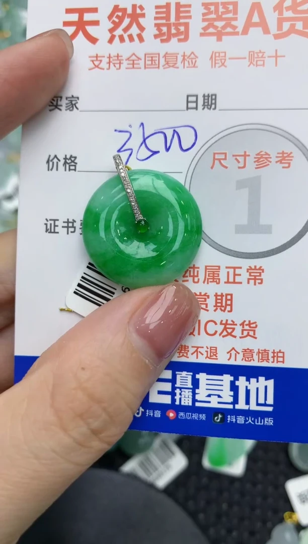 【闪购商品】翡翠颈饰18K金镶嵌11111111