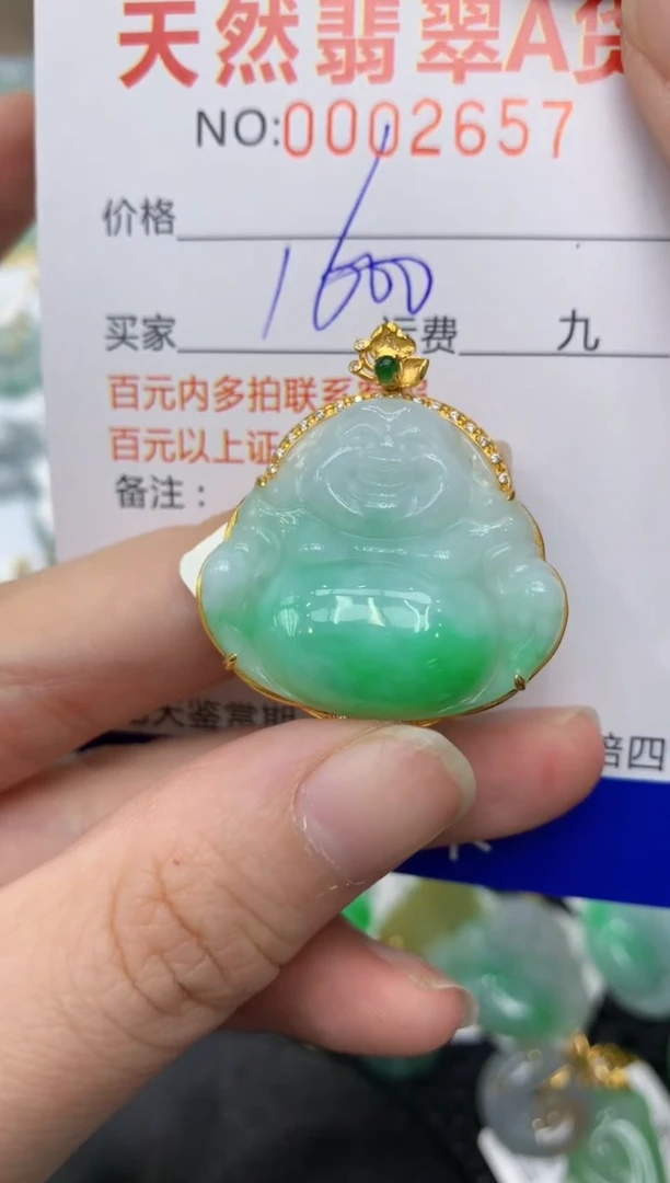【闪购商品】翡翠颈饰18K金镶嵌11111111