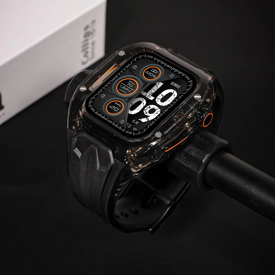 适用苹果iwatchs9手表ultra3代改装理查德透明壳s11表带s10保护壳