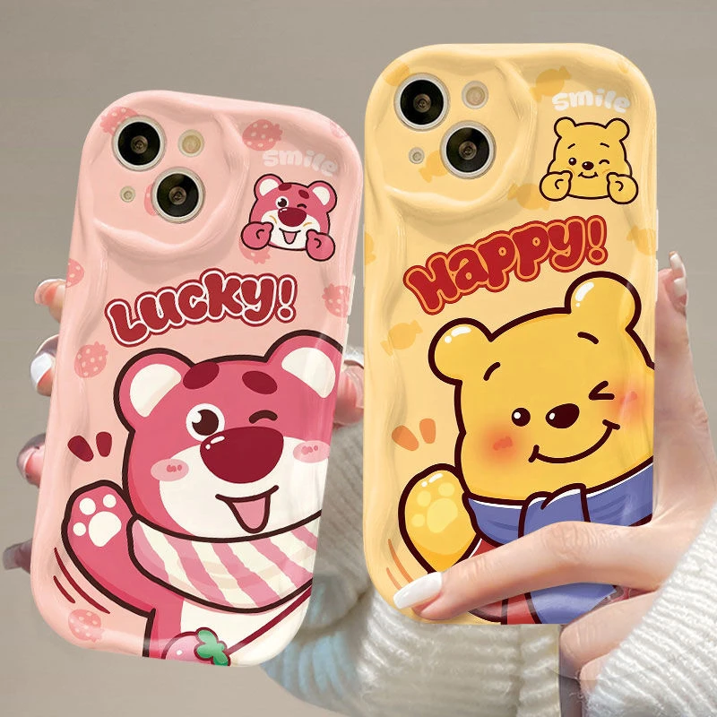 草莓熊维尼熊iphone15/14/13/12/11苹果手机壳华为oppo小米vivo软