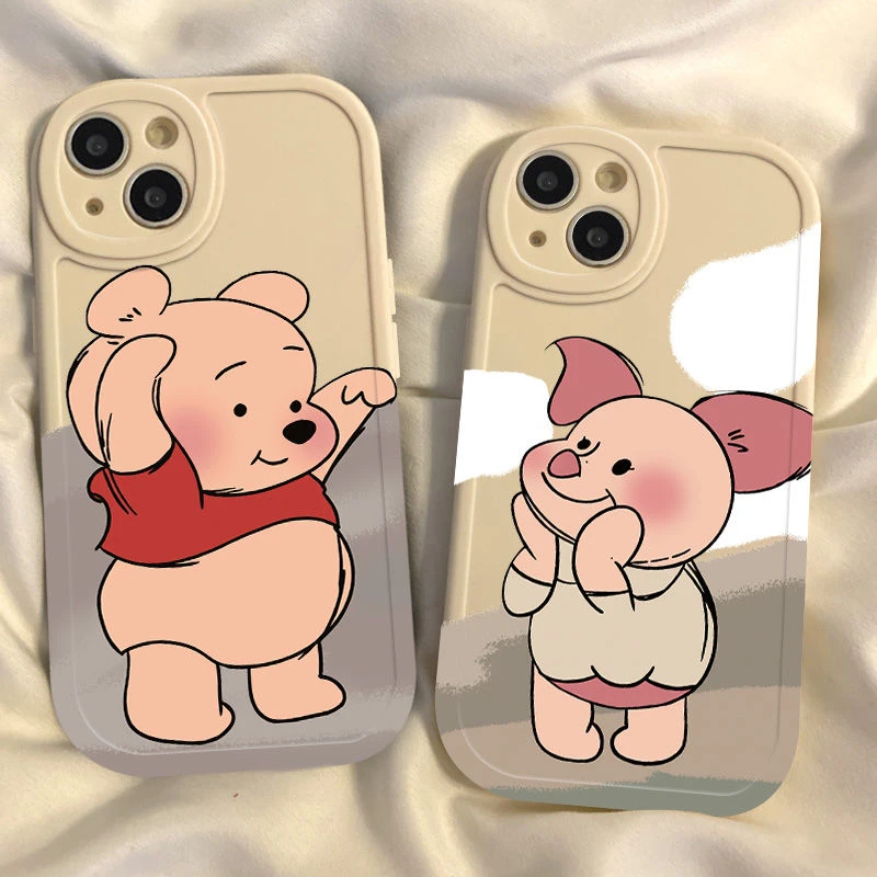 ins卡通情侣iPhone14/13苹果12promax手机壳11简约xr/xs软7/8plus