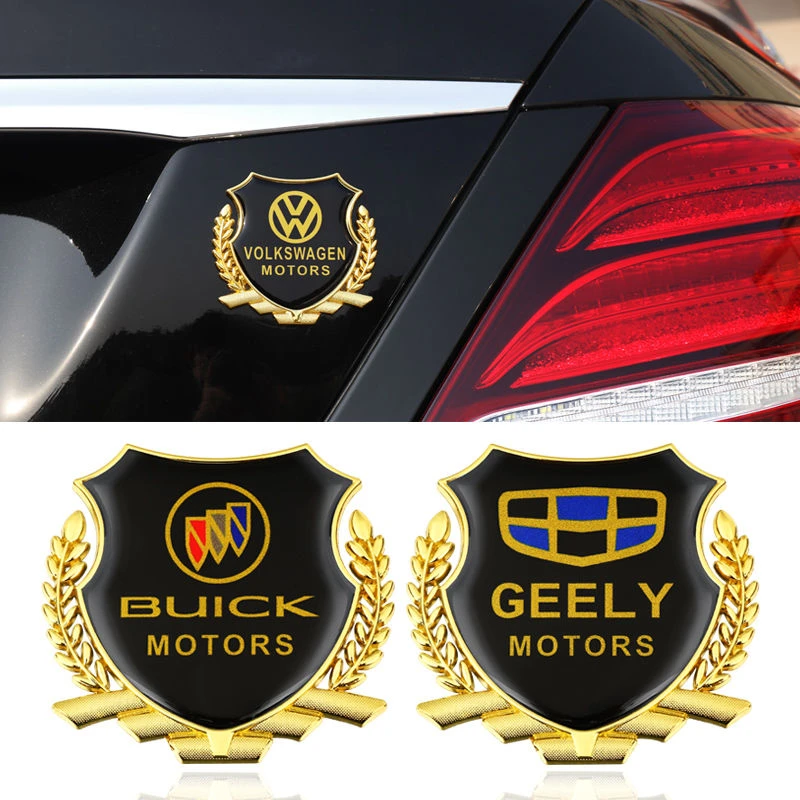 3d立体大号侧标麦穗车型金属标车窗贴高端汽车外饰加装贴车标耐刮