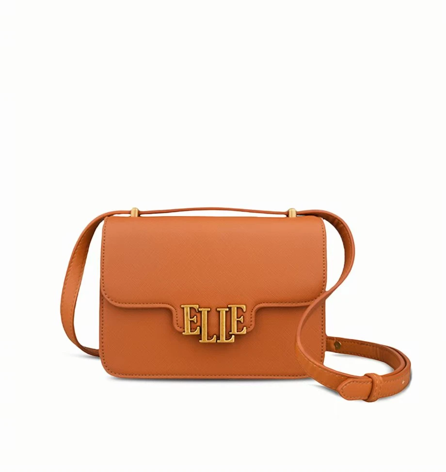 [工厂直销]时尚百搭女士翻盖单肩斜挎包豆腐包22335棕色【礼盒版】