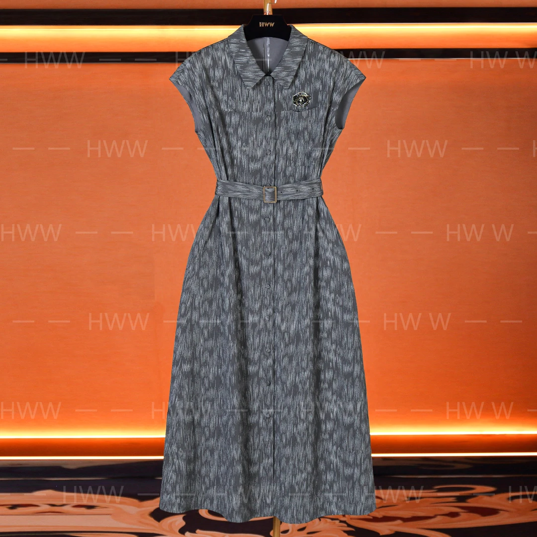 HWW轻奢设计师女装连衣裙优雅气质修身时尚收腰连衣裙DHZRR402621