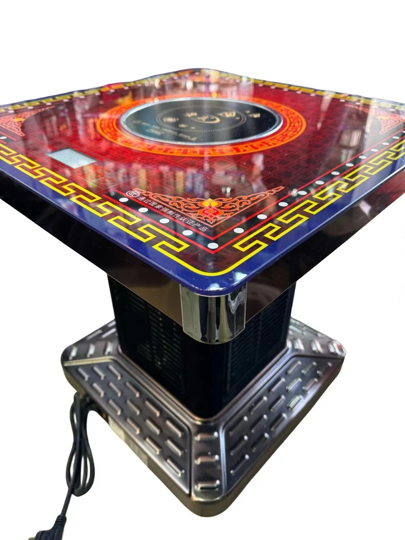 多功能电暖桌直径取暖桌子室内家用火焰山烤火烤炉茶几一体新款