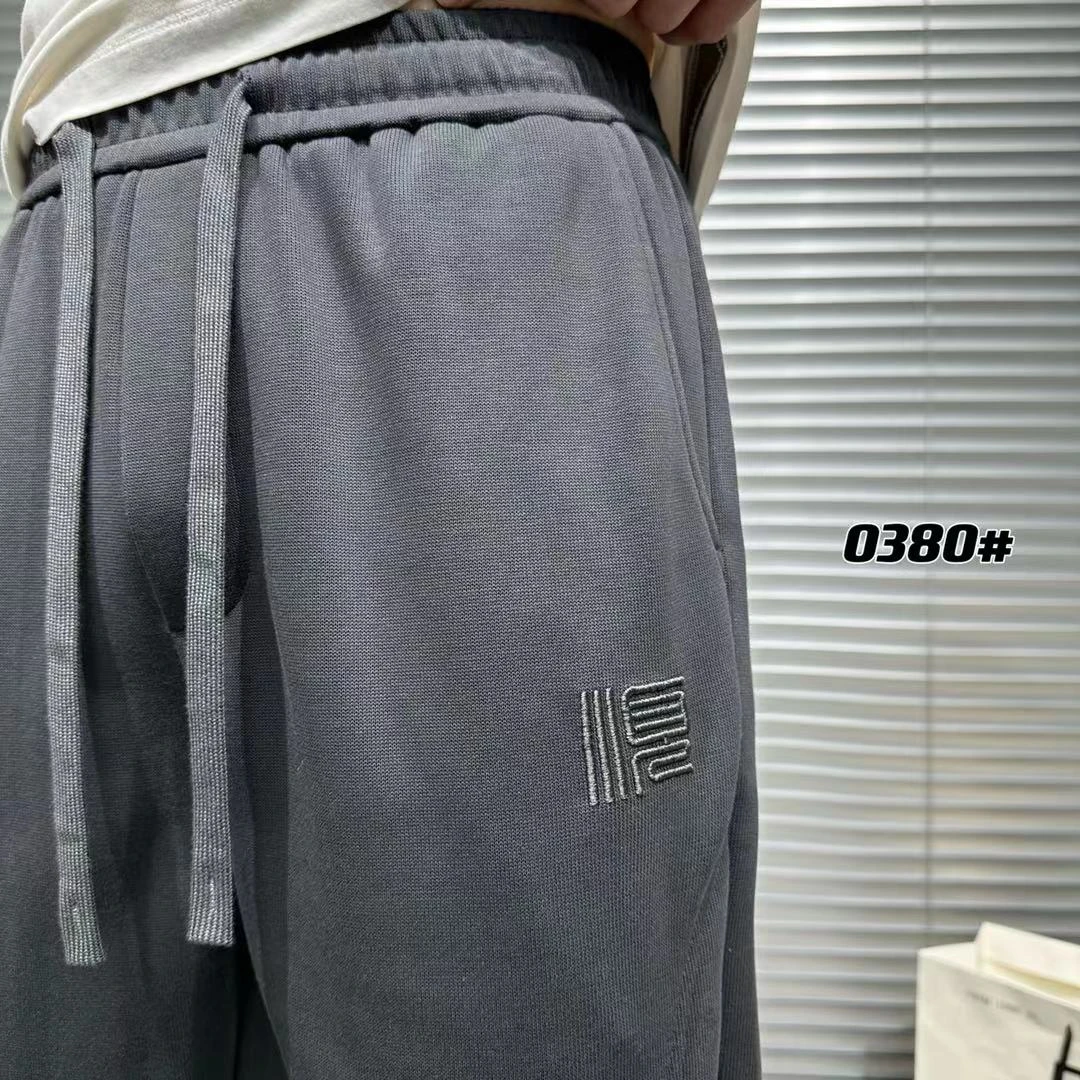 男春秋款卫裤运动裤纯色百搭宽松显瘦束脚长裤0380