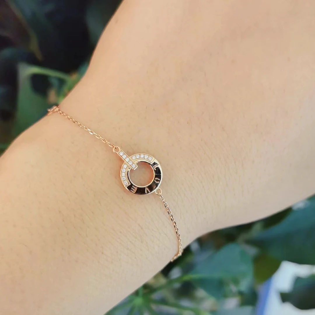 【周大生】18K金钻石手链自在时尚百搭简约 圈圈环环相扣小众气质