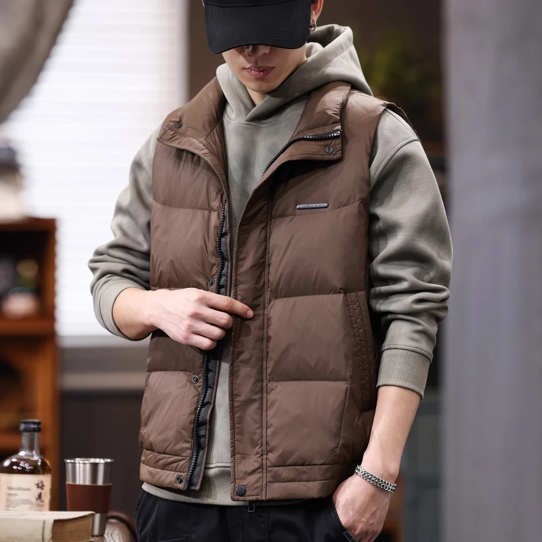 MR.MUDI/穆迪先生美式复古高端羽绒马甲男2024冬季新款背心轻薄款