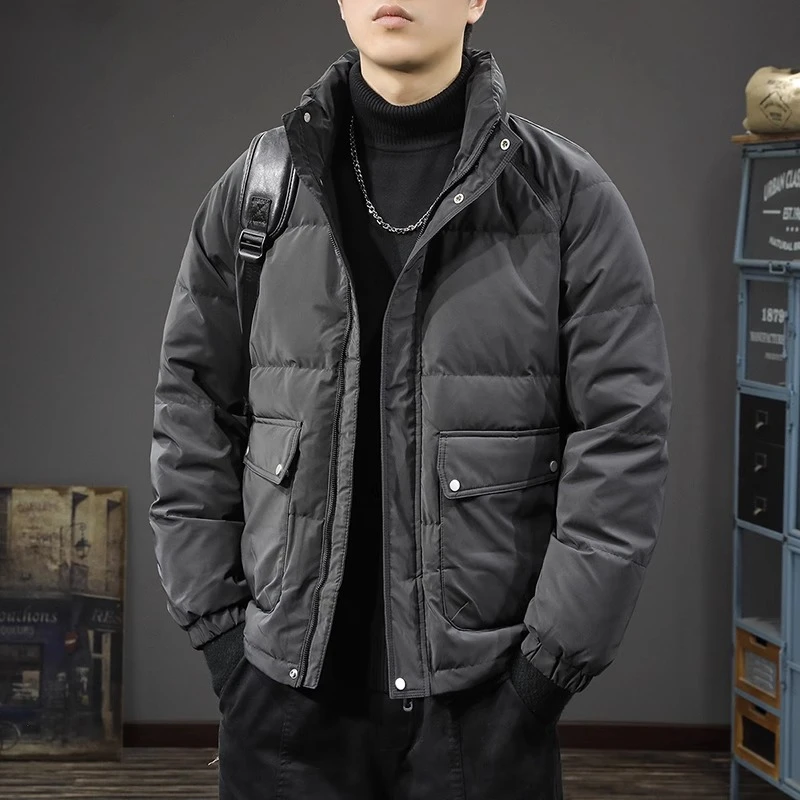 MR.MUDI/穆迪先生冬季新款黑色羽绒服男休闲鸭绒棉袄御寒加厚外套