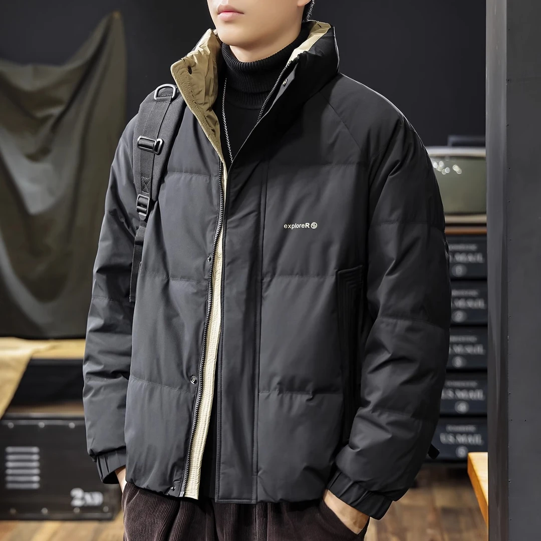 MR.MUDI/穆迪先生美式立领羽绒服男2025冬季新款鸭绒加厚保暖休闲