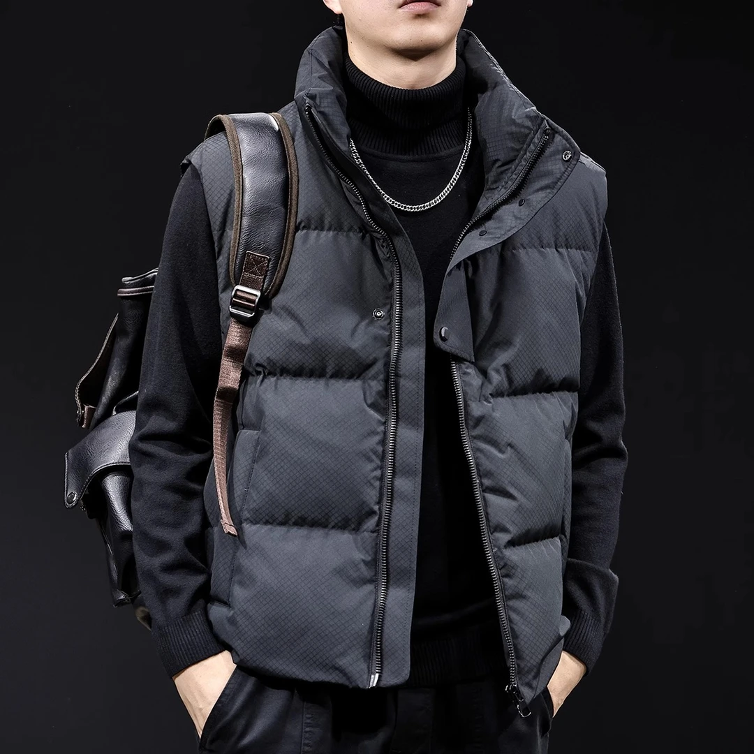 MR.MUDI/穆迪先生马甲羽绒服男冬季2024新款加厚保暖立领大码秋冬