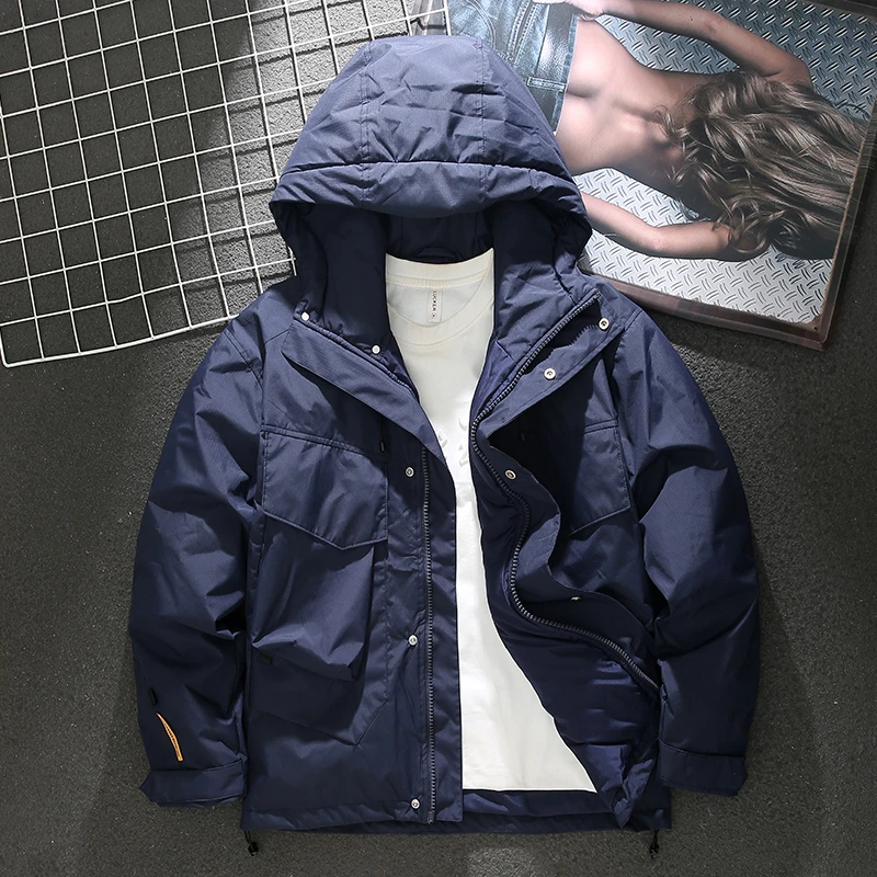 MR.MUDI/穆迪先生美式连帽羽绒服男2025冬季潮宽松大码保暖外套男