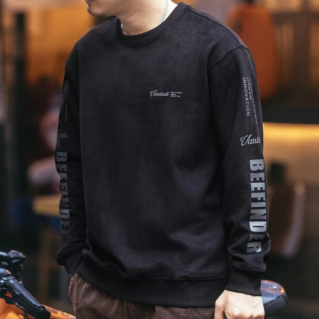 MR.MUDI/穆迪先生重磅卫衣男秋冬加绒宽松大码美式男士长袖上衣