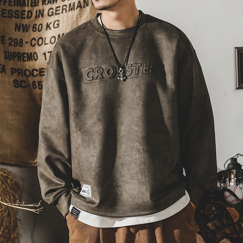 MR.MUDI/穆迪先生卫衣男春秋3D钢印潮牌复古潮流上衣男秋季