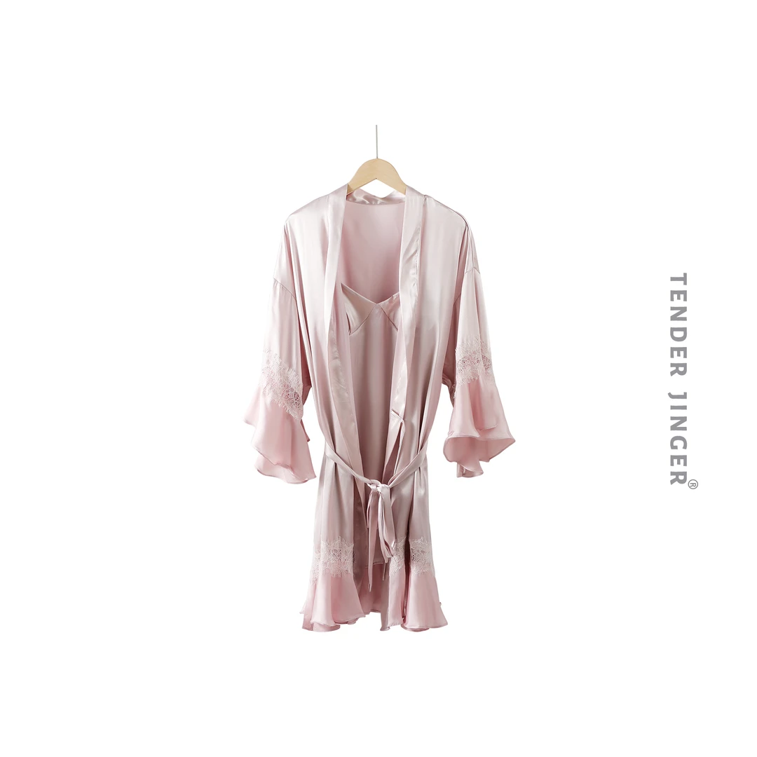 Tender Jinger性感薄款丝质缎感睡衣套装T2403MYM22375