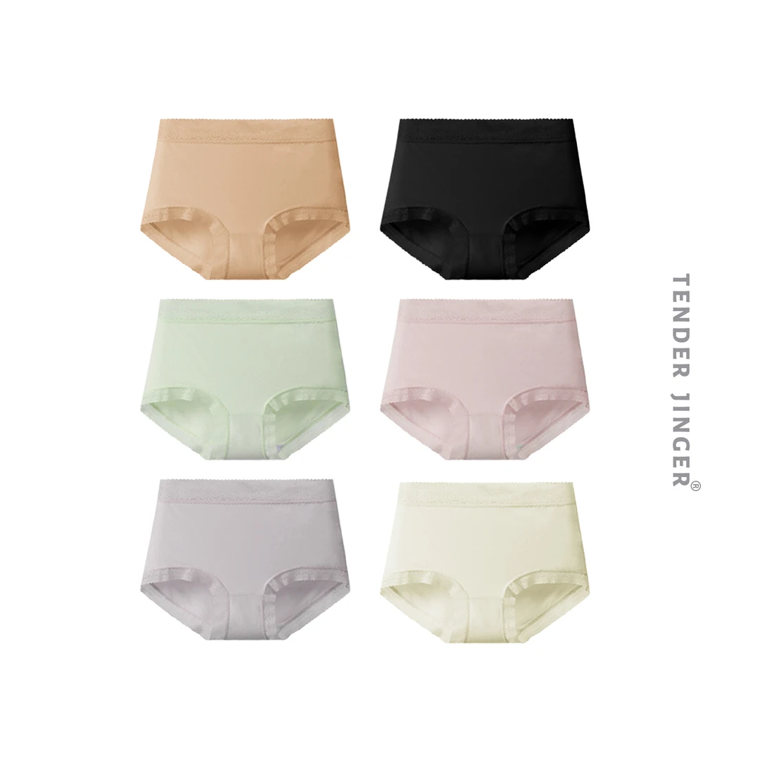Tender Jinger【6条装】铂金蚕丝裤-花边款T2307MYM51451