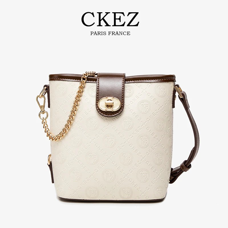 CKEZ/2024夏季 小众气质潮流女士百搭时尚压花单肩斜挎包腋下包
