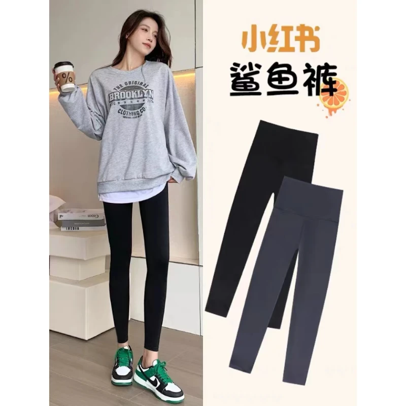 【加绒】魔悦秋冬加绒鲨鱼裤高腰显瘦打底裤