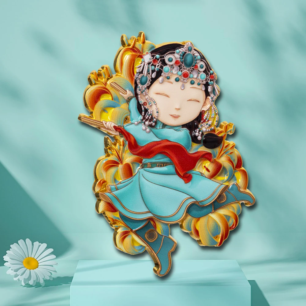 荣朝品牌【筷子舞】创意冰箱装饰文创冰箱贴旅游纪念品礼物舞蹈女孩