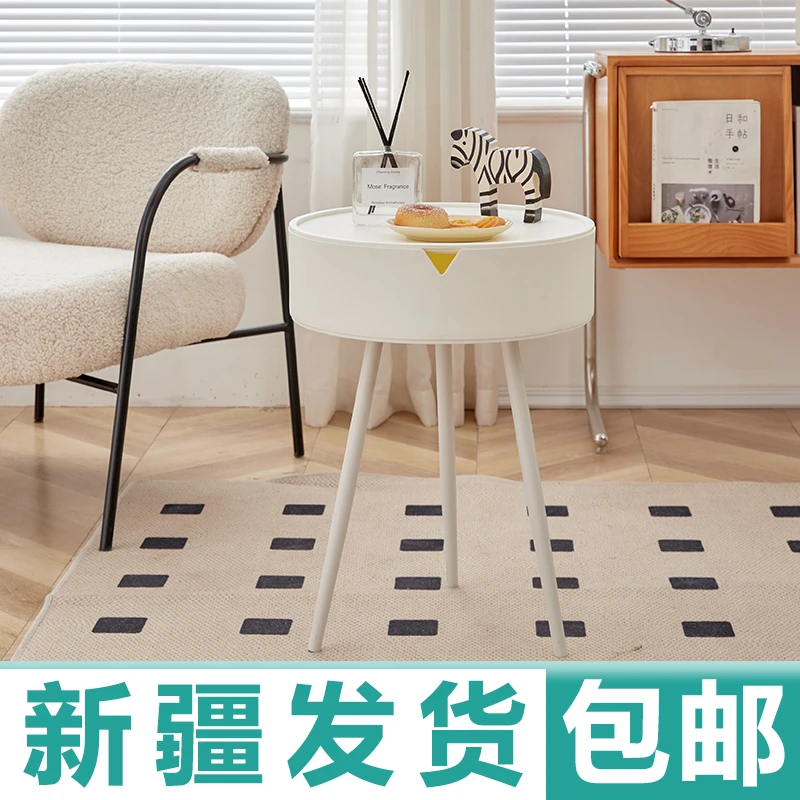 新疆包邮茶客厅边几家用小圆桌迷你床头柜简约网红阳台桌子小户型