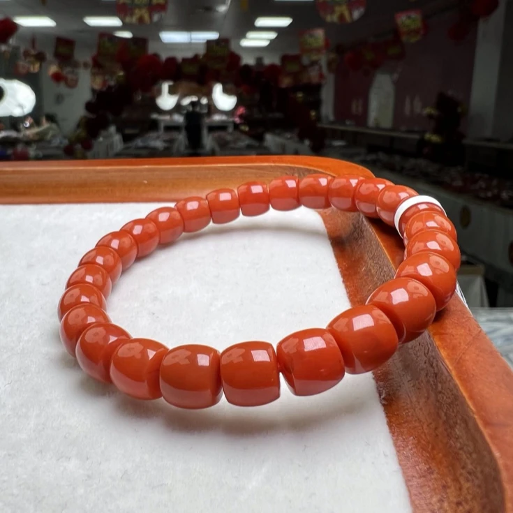 【小刘南红】保山南红精工直切(云端)单圈 8+mm 多样性发一