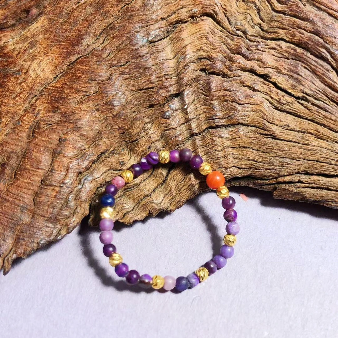 【圣芭黎】18K天然舒俱来戒指帝王紫南红2+多样性发一D0977