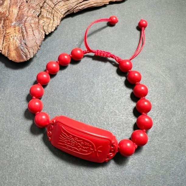 含辰砂工艺品【圣芭黎】天然朱砂太太牌手链14/31/7+多样发一D1204