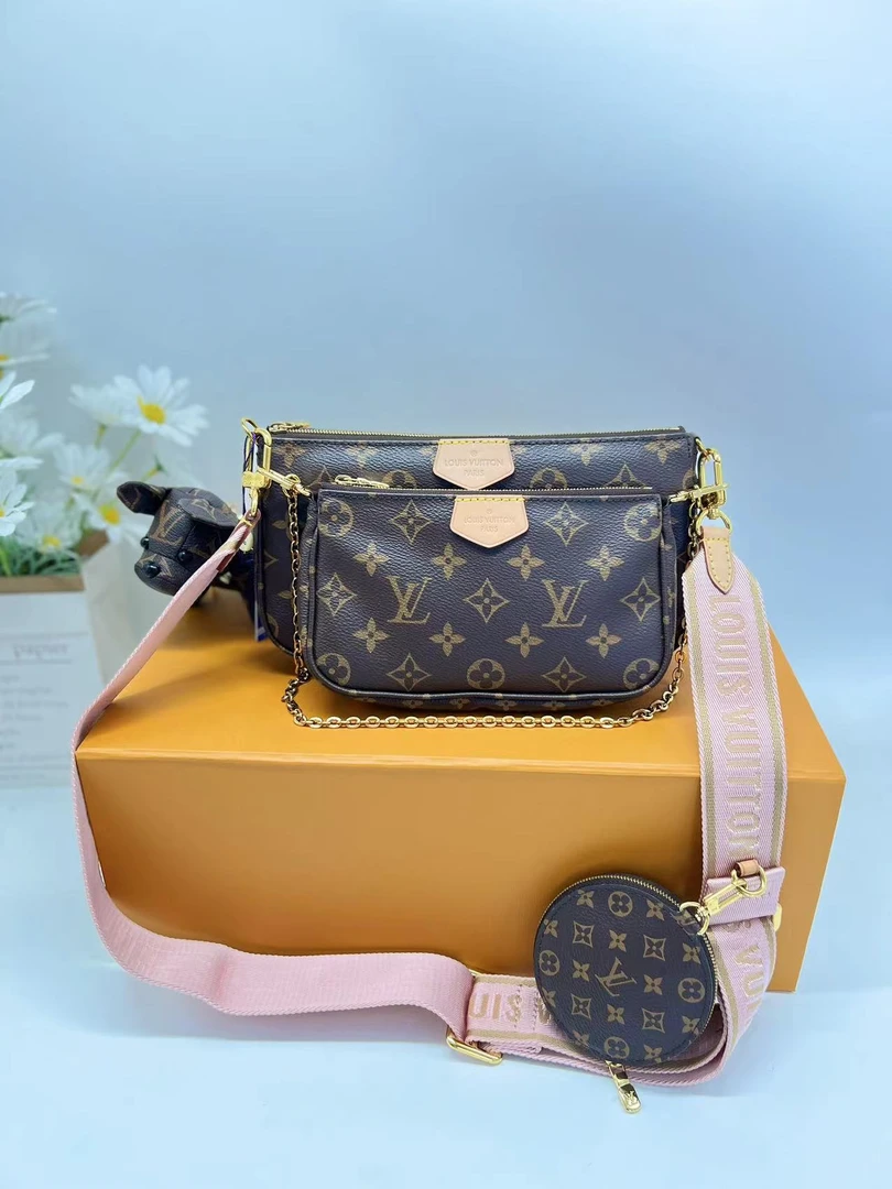 99新 LouisVuitton/路易威登 98新/五合一包/老花芯片