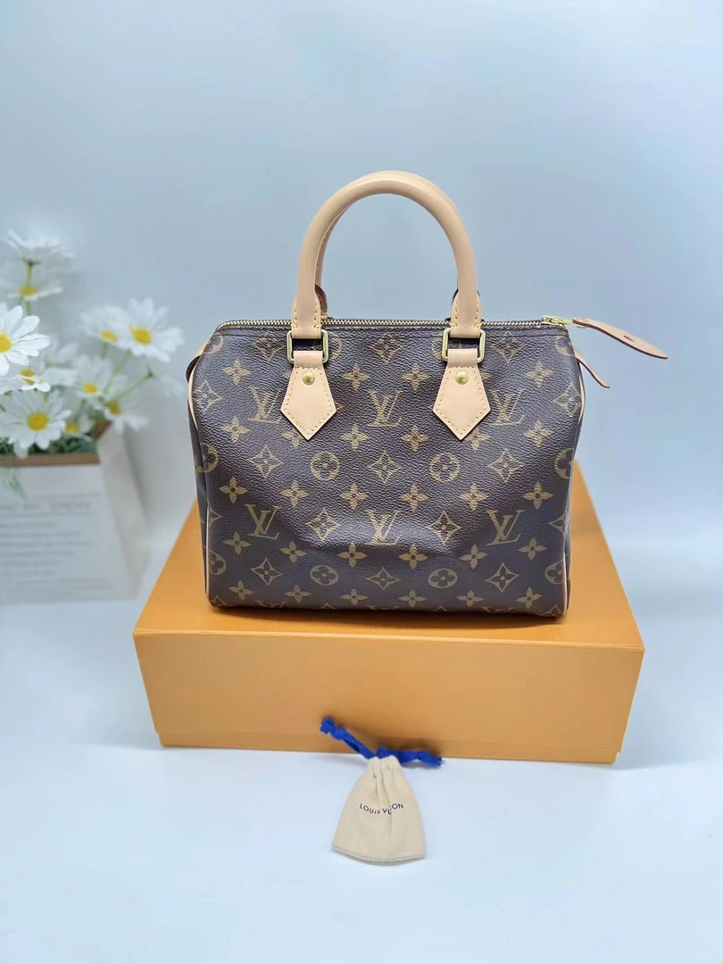 99新 LouisVuitton/路易威登 LV二奢妞妞/speedy25老花手提包