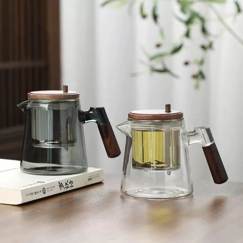 高硼硅耐高温玻璃泡茶壶耐高温茶具茶水分离杯家用泡茶神器飘逸壶